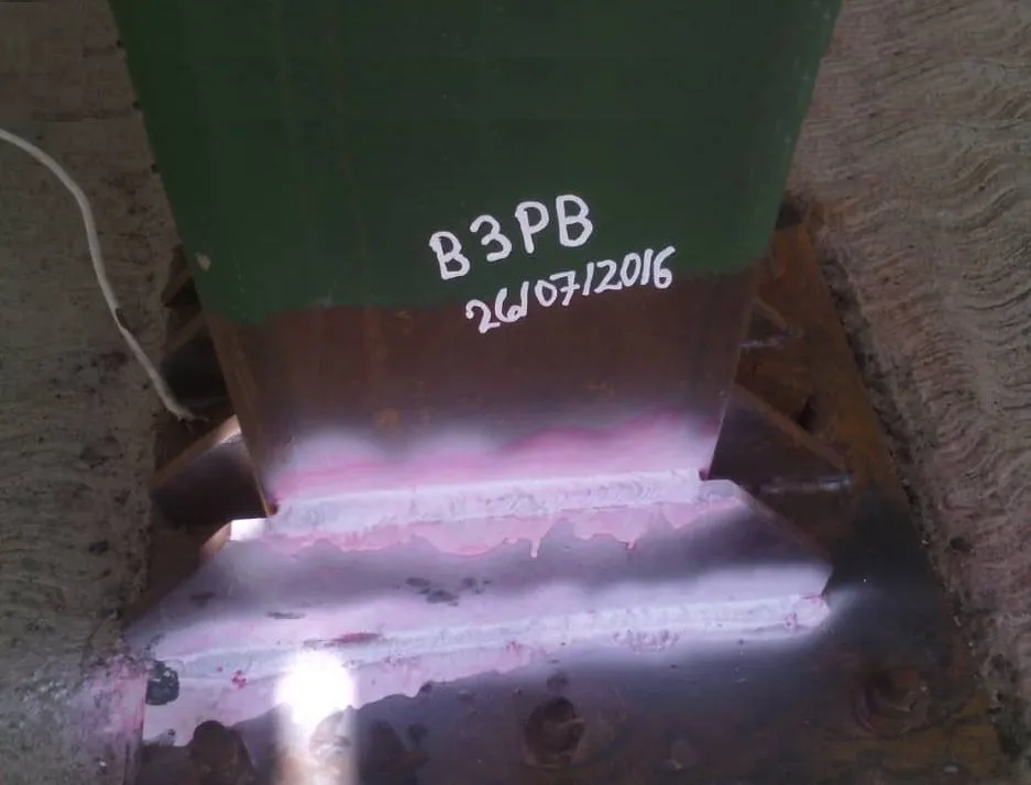Ensayos de Tinta Penetrante en Soldadura